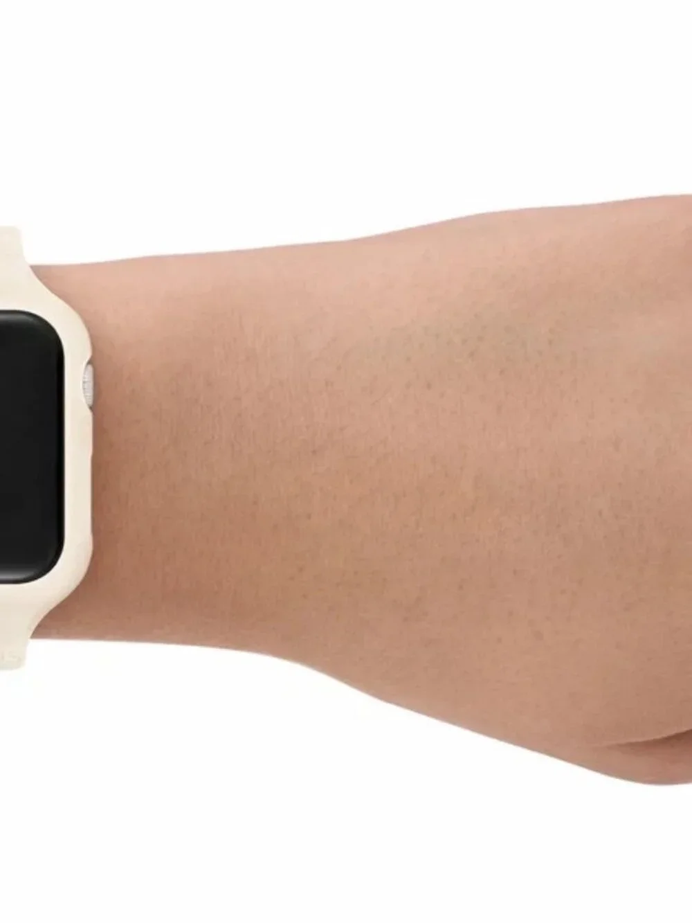 Tory Burch Ivory Silicone Apple Watch Band 41mm for Series 7 8 9